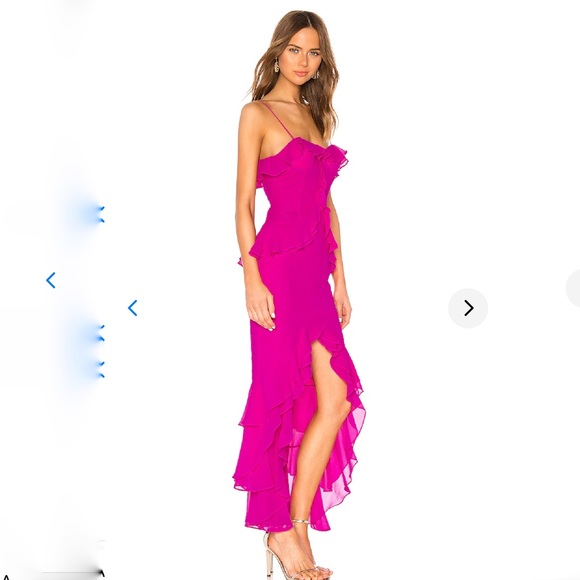 Lovers + Friends Melissa Gown (Magenta) - Picture 2 of 6